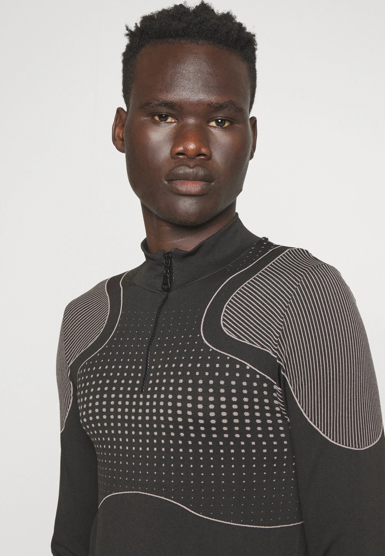 YOURTURN Jaquard Sports Unisex - Longsleeve - Black - Afbeelding 4