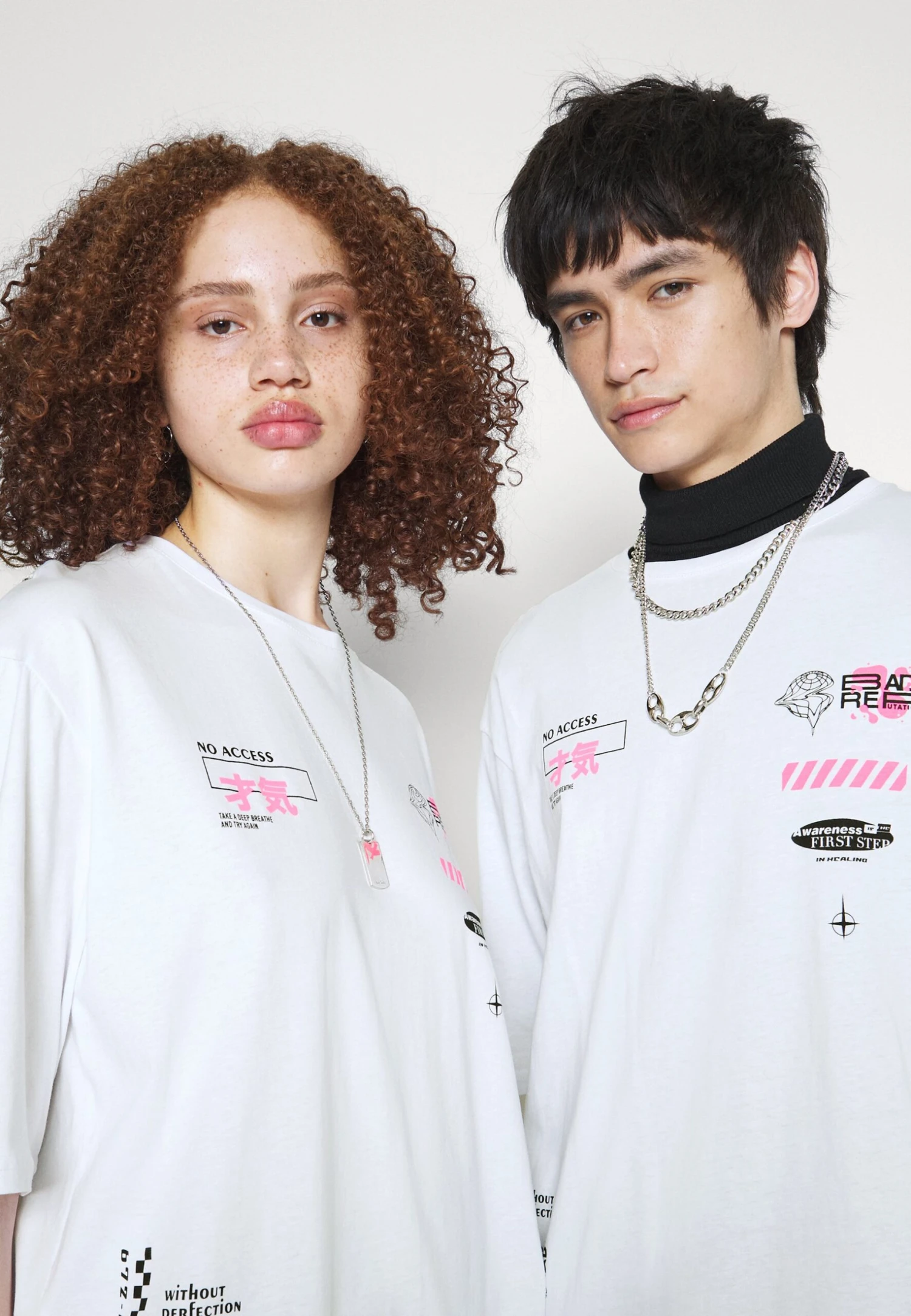 YOURTURN Unisex - T-Shirt Print - White - Afbeelding 4