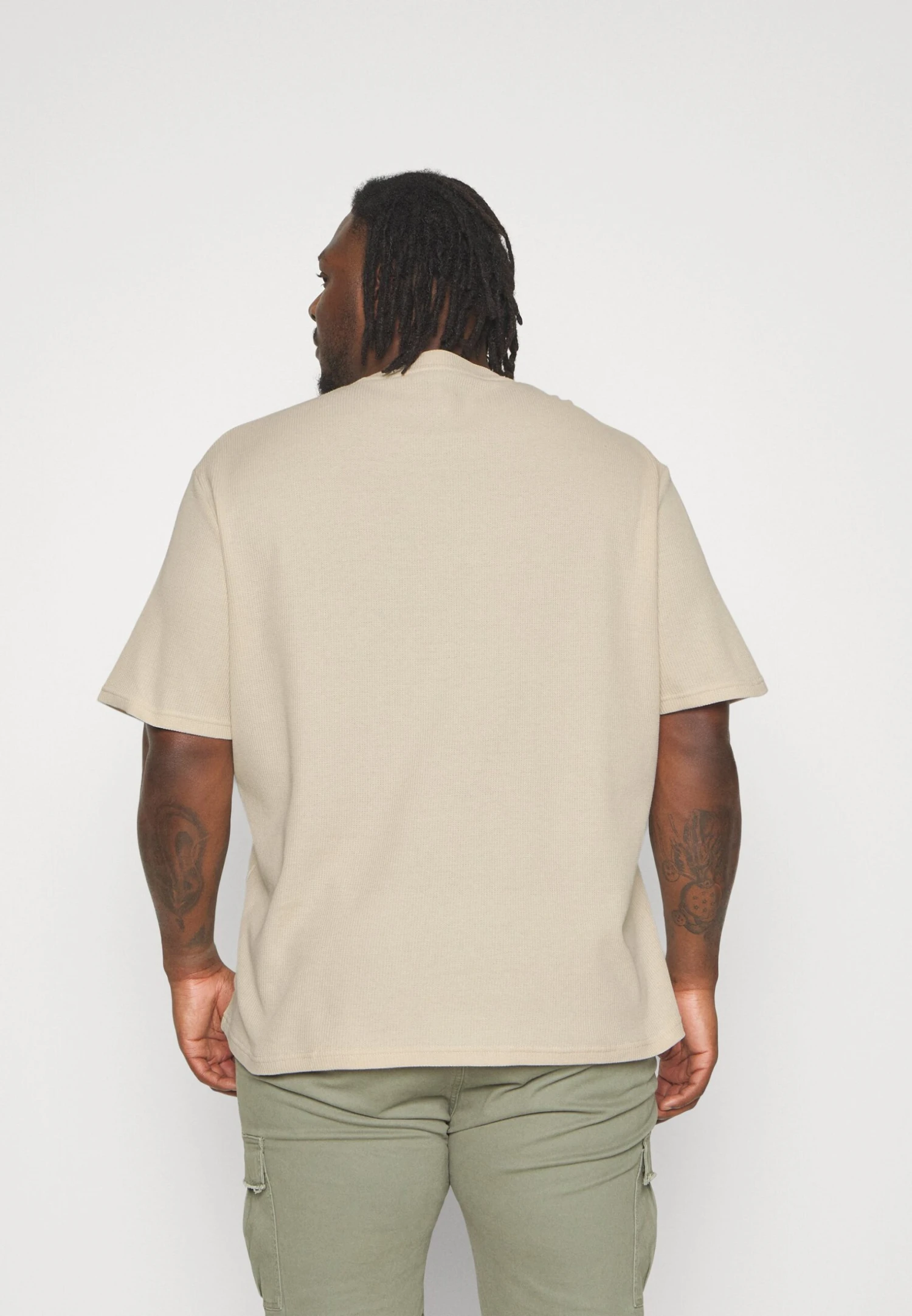 YOURTURN Unisex - T-Shirt Basic -Light Green/ Off-White - Afbeelding 3