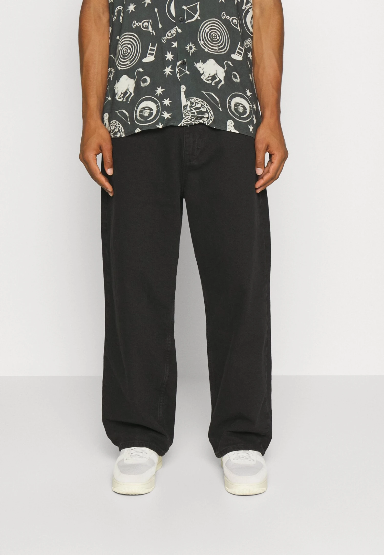 YOURTURN Baggy Jeans Unisex - Relaxed Fit Jeans - Black Denim