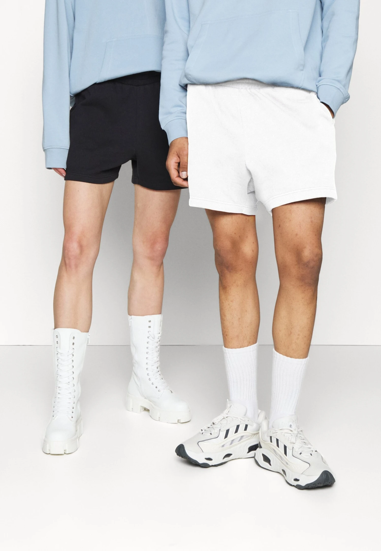 YOURTURN 2 Pack Unisex - Shorts - Black/White - Afbeelding 2