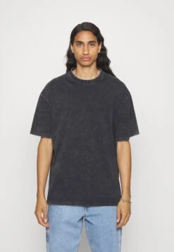 YOURTURN Unisex - T-Shirt Print - Mottled Black