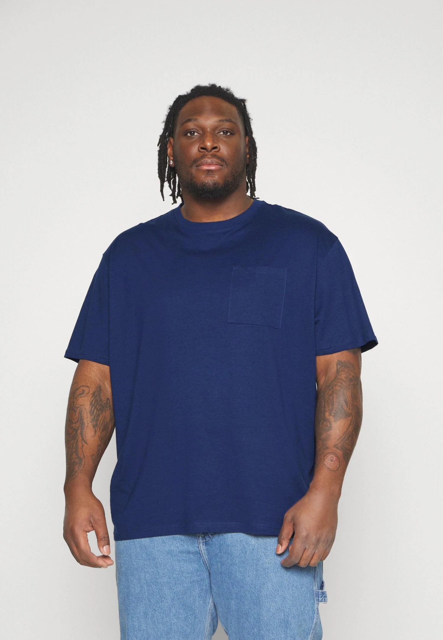 YOURTURN Unisex 2 Pack- T-Shirt Basic - Light Blue/Dark Blue - Afbeelding 4