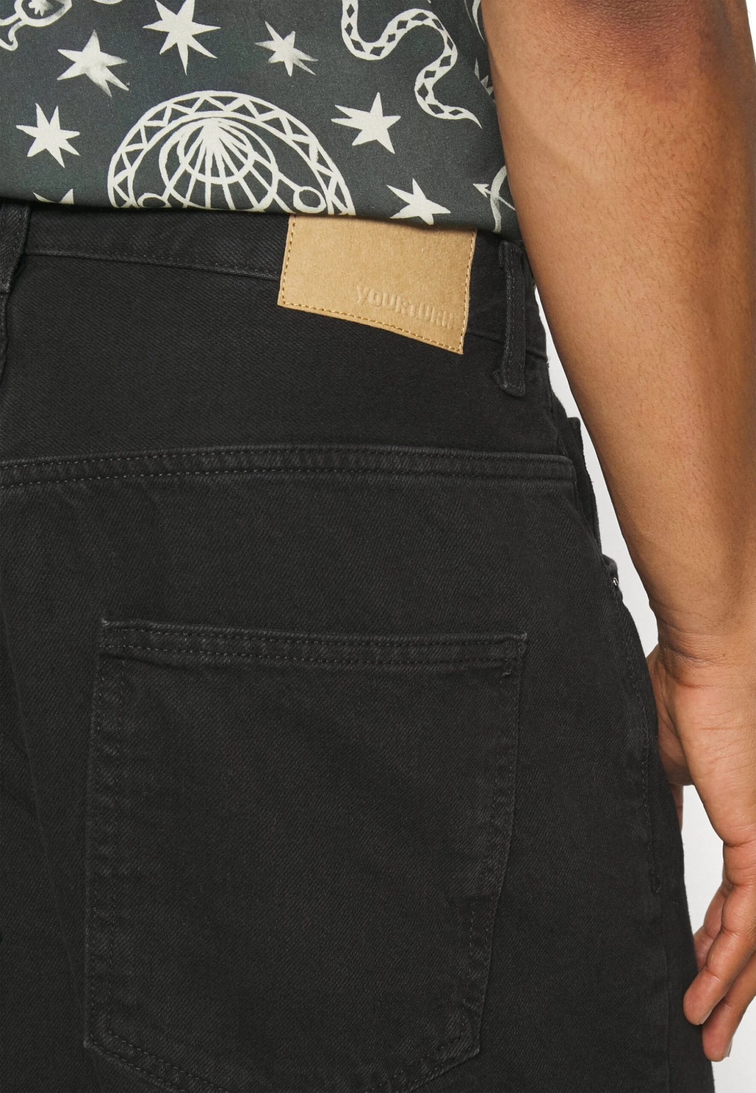 YOURTURN Baggy Jeans Unisex - Relaxed Fit Jeans - Black Denim - Afbeelding 5