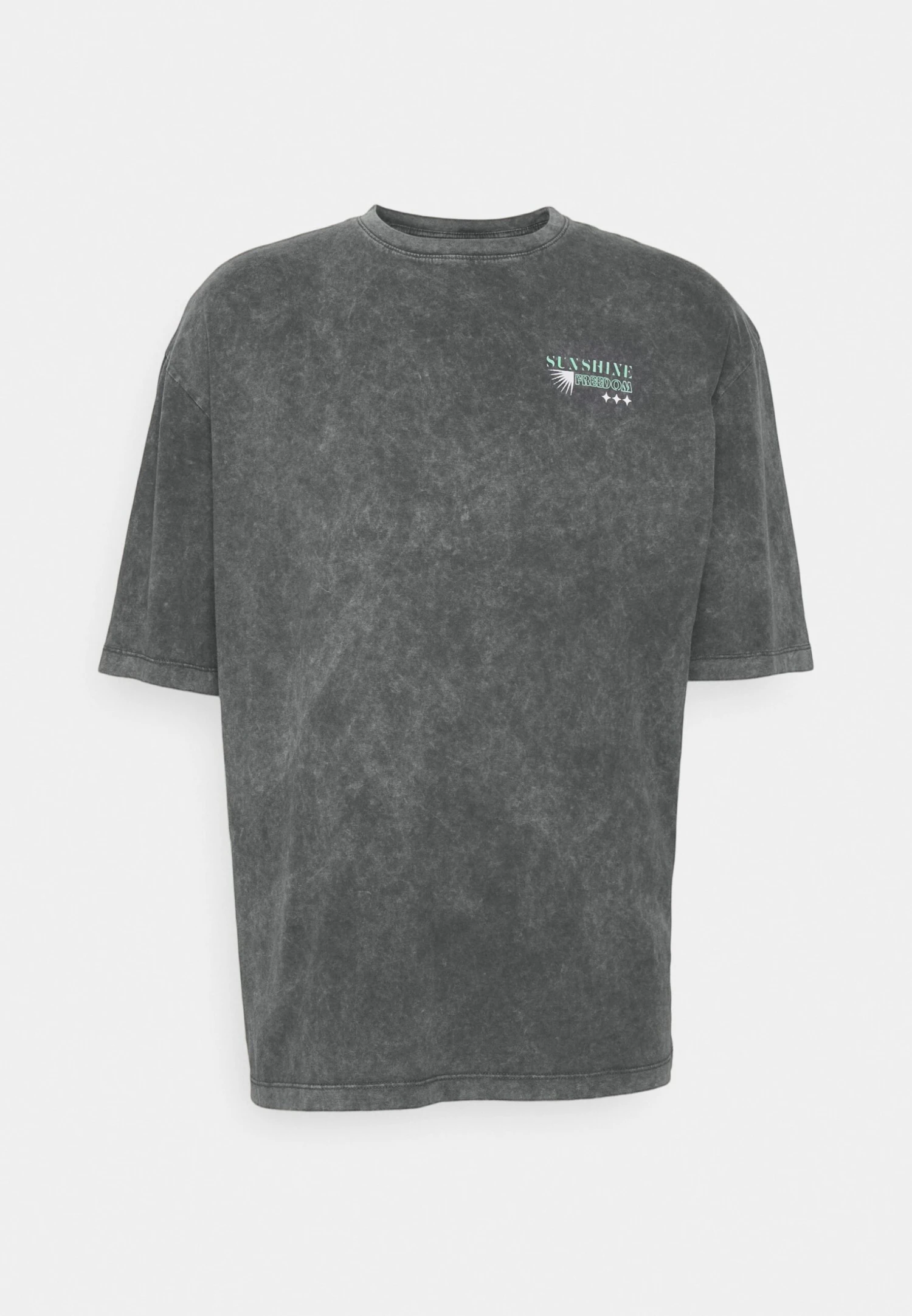 YOURTURN Unisex - T-Shirt Print - Mottled Black - Afbeelding 5