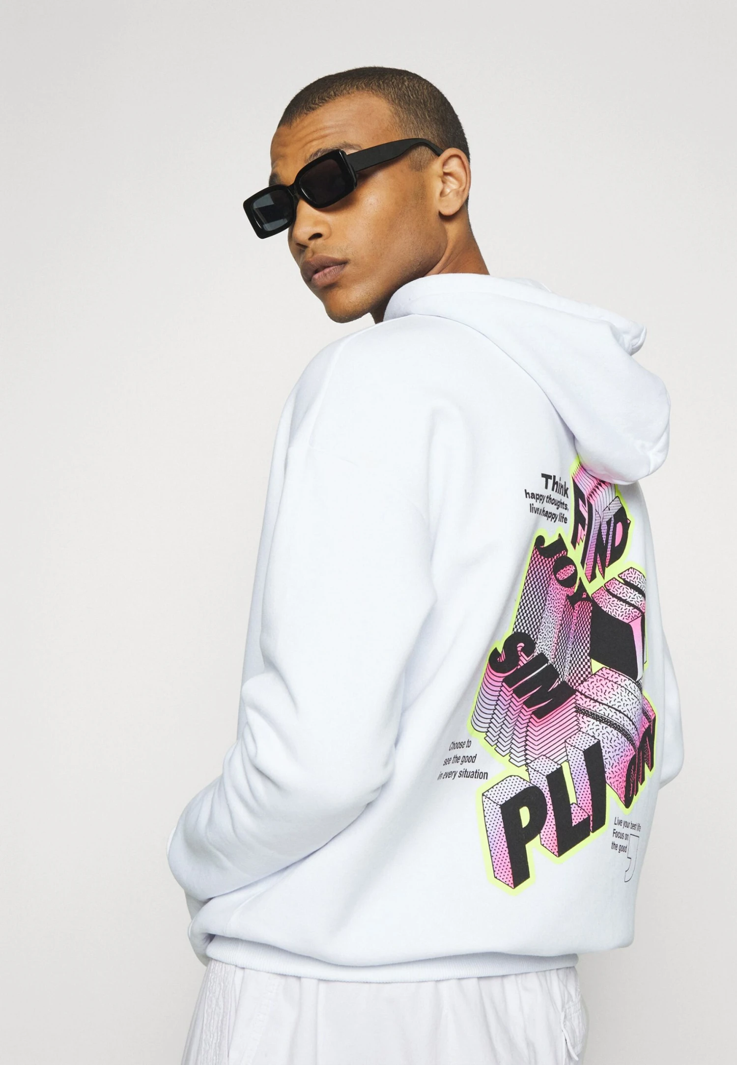 YOURTURN Letters - Hoodie - White - Afbeelding 4