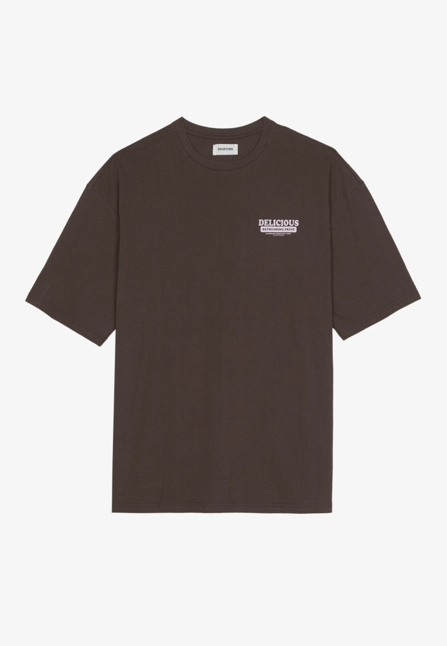 YOURTURN Unisex - T-Shirt Print - Brown - Afbeelding 4