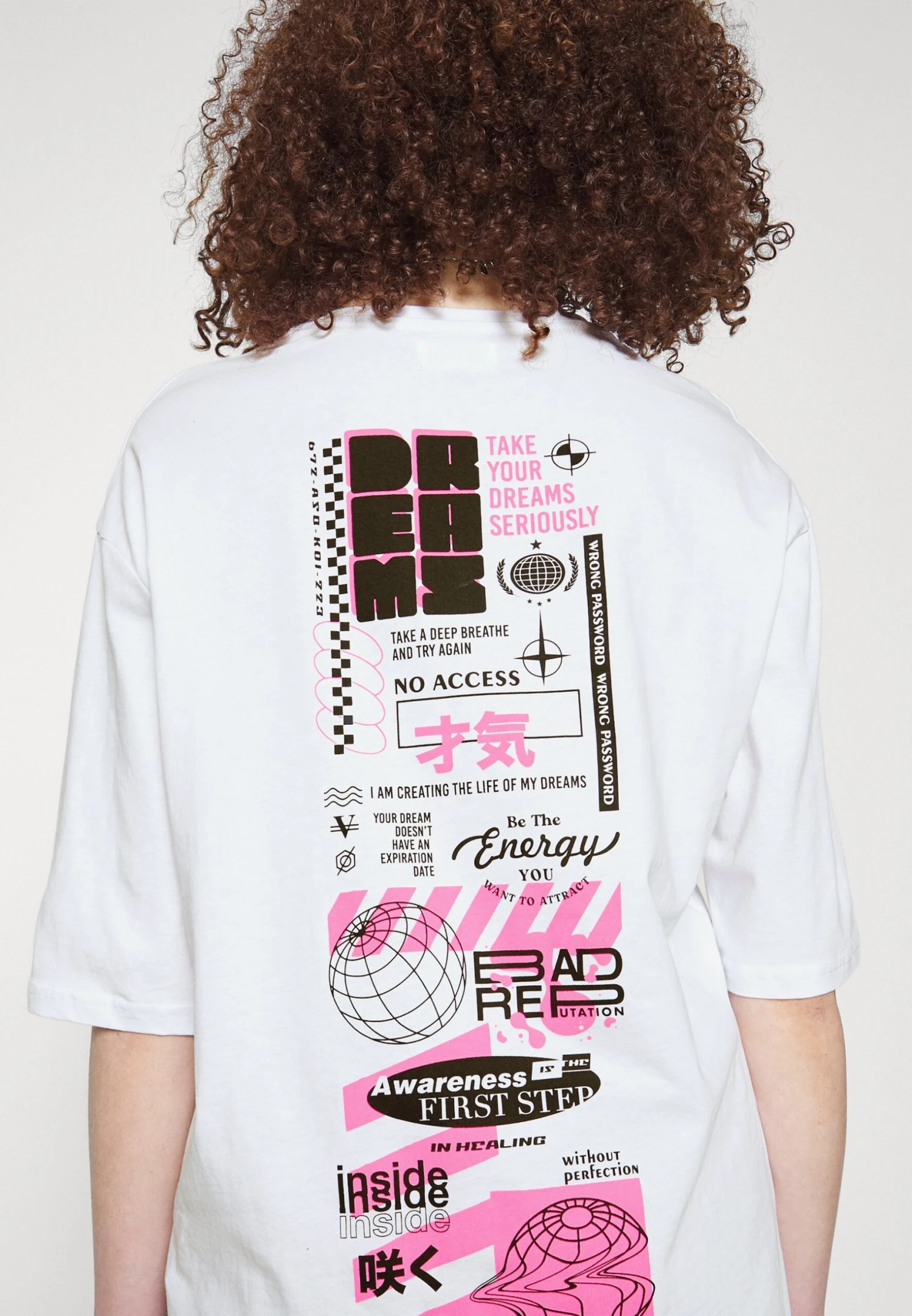 YOURTURN Unisex - T-Shirt Print - White - Afbeelding 6